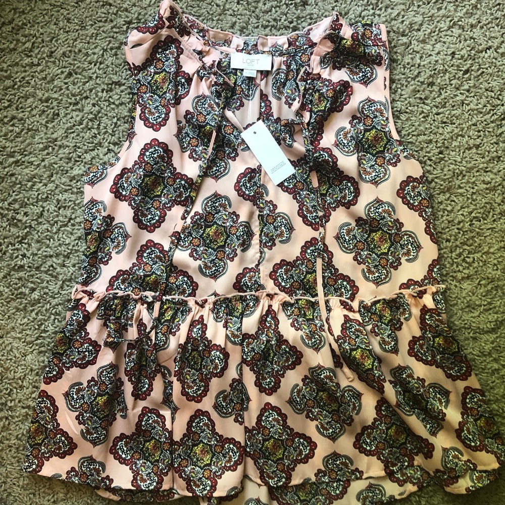 NWT Loft medallion peplum
